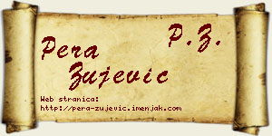Pera Žujević vizit kartica